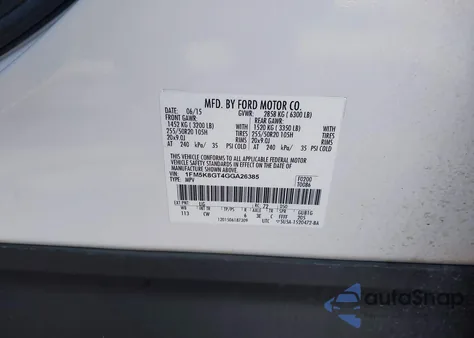 2016 Ford Explorer Sport from USA, damaged, VIN 1FM5K8GT4GGA26385